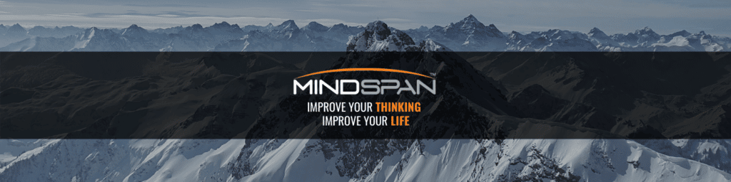 mindspan logo on the backdrop of a snowy mountain scene