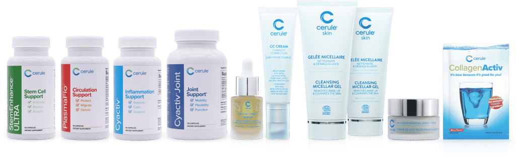 Cerule tablets and face cream in a row